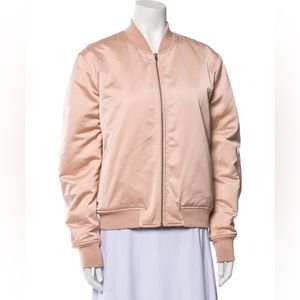 T by Alexander Wang Satin Pink Bomber Jacket Womens XS